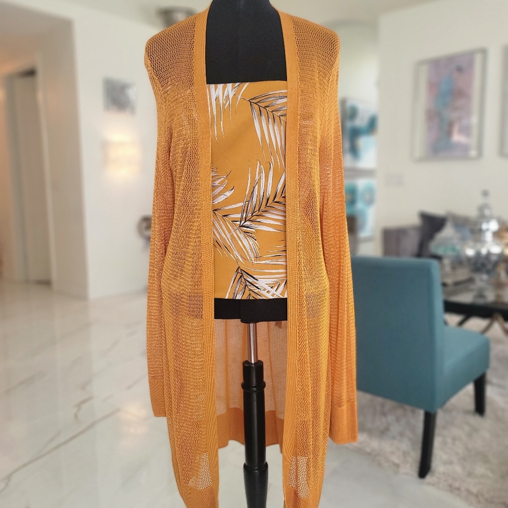 White House Black Market Bustier and Duster size 8 and Medium Tangerine